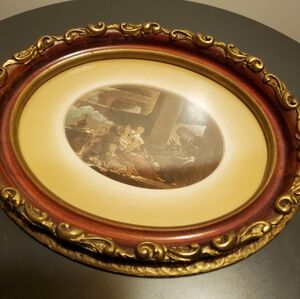 Vintage hand coloured etching/lithograph